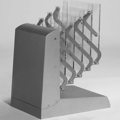 Newage Portable Zick-Zack Foldable Silver Indoor Brochure Holder