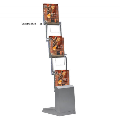 Newage Portable Zick-Zack Foldable Silver Indoor Brochure Holder