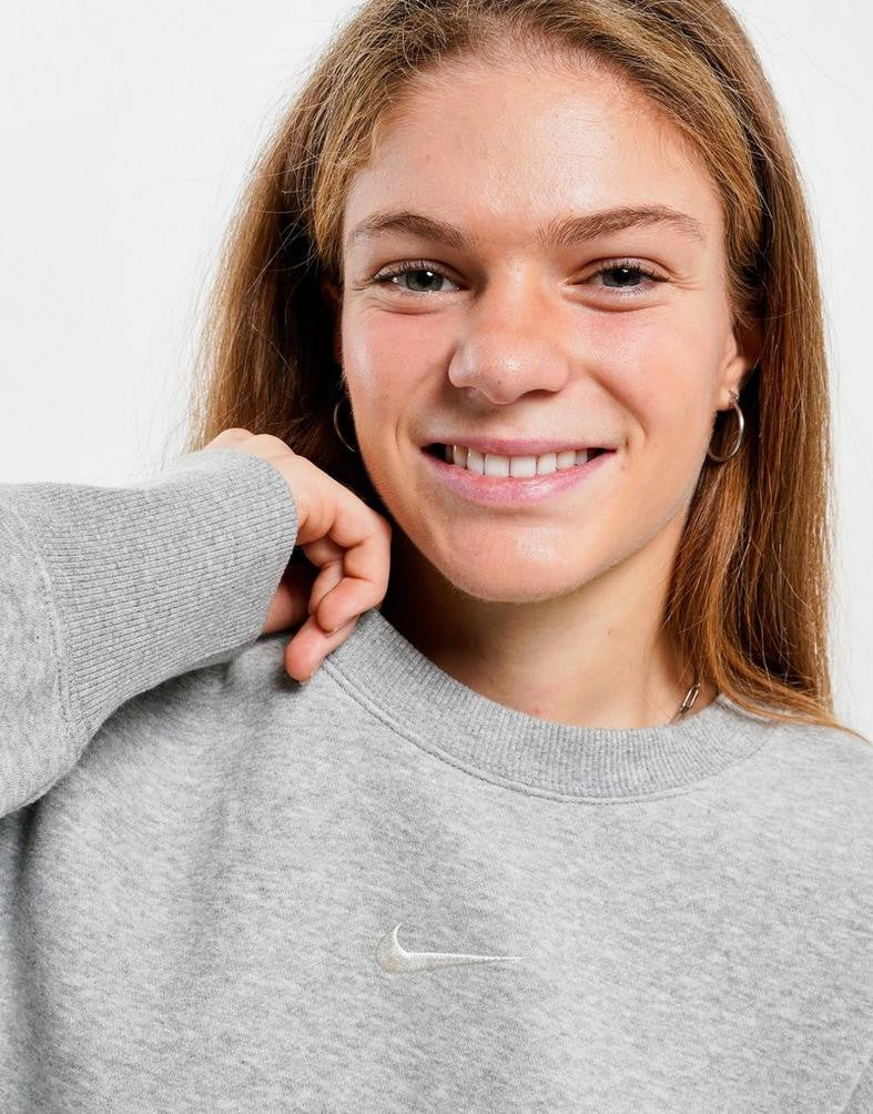 Nike Women's Phoenix Fleece Oversized Crew Sweatshirt - Soft Grey