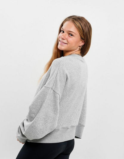 Nike Women's Phoenix Fleece Oversized Crew Sweatshirt - Soft Grey