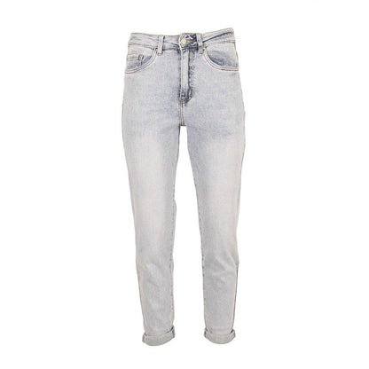 Light Blue High Waist Mom Jeans with Stretch – Nina Carter