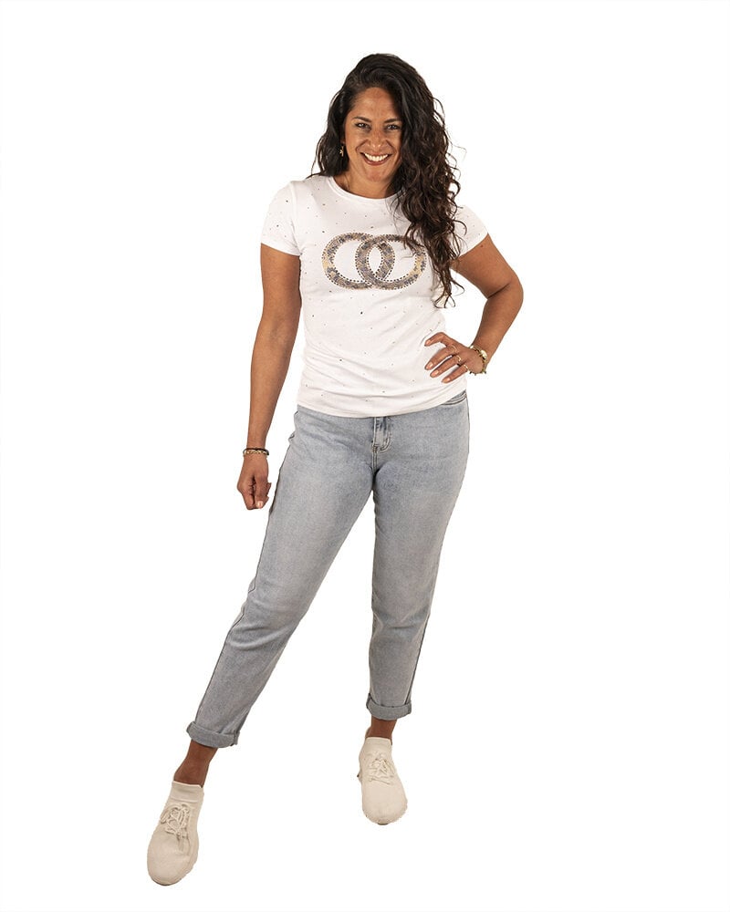 Light Blue High Waist Mom Jeans with Stretch – Nina Carter