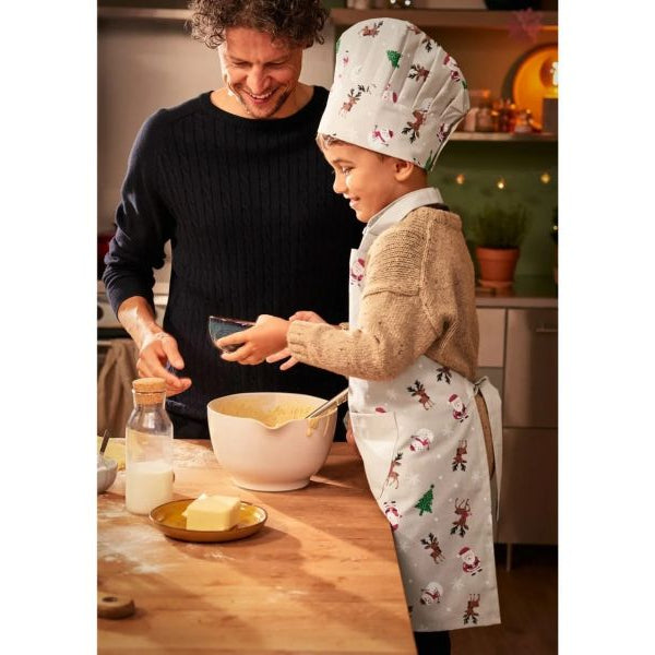 Livarno Home Kids' Chef Apron & Hat Set Beige