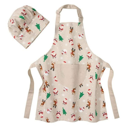 Livarno Home Kids' Chef Apron & Hat Set Beige
