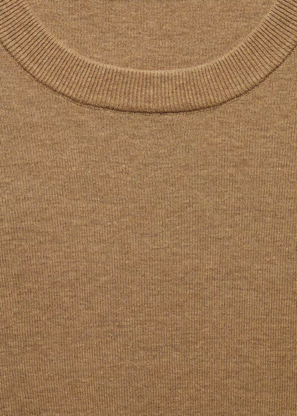 MANGO Men's Cotton Blend Knitted T-Shirt