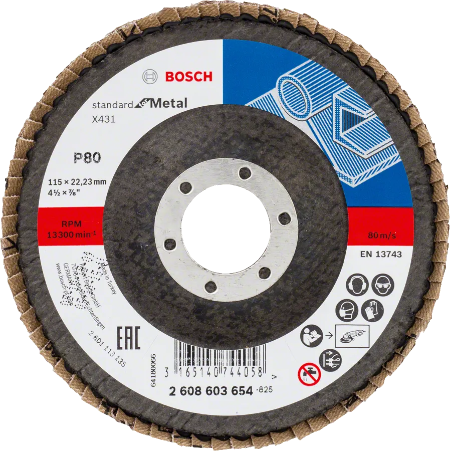 Bosch Professional X431 Standard for Metal Angled Flap Discs 115mm