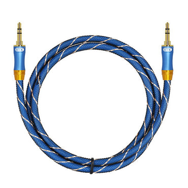 ERTK NEW AUX Blue Premium Braided 3.5mm Audio Cable for Superior Sound