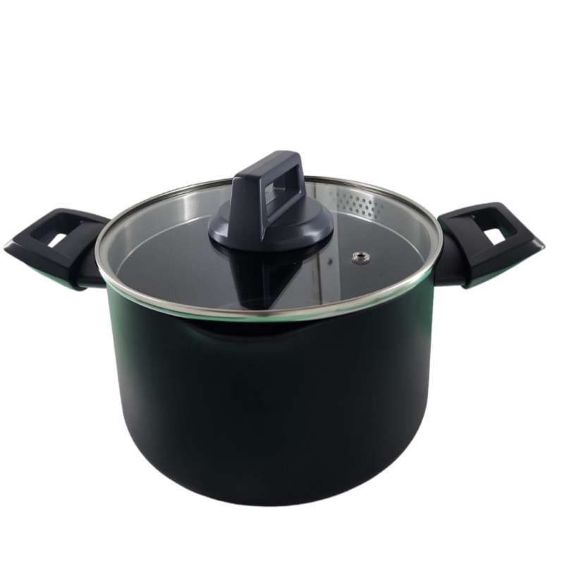 Fackelmann 9.4-inch Recycled Aluminum Casserole Pot with Non-Stick Ceramic Lid