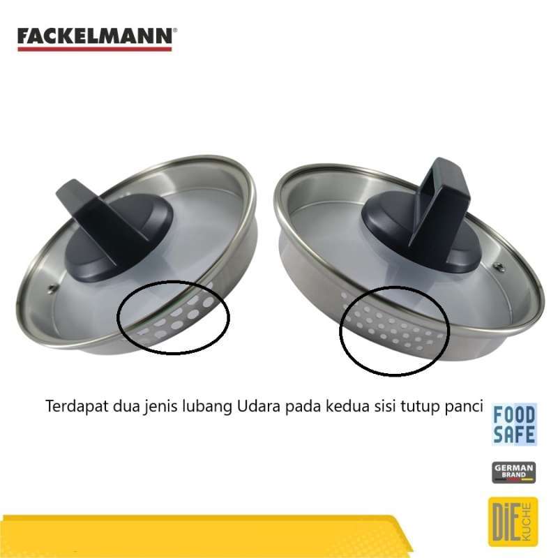 Fackelmann 9.4-inch Recycled Aluminum Casserole Pot with Non-Stick Ceramic Lid