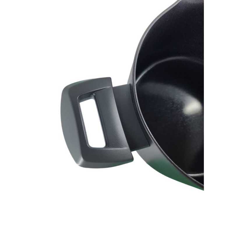 Fackelmann 9.4-inch Recycled Aluminum Casserole Pot with Non-Stick Ceramic Lid