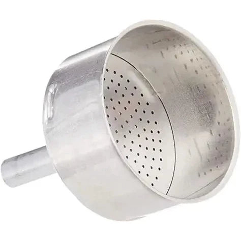 Bialetti 4-Cup Stainless Steel Moka Pot Funnel – Aluminum Construction