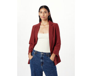 Elegant Women's 3/4 Sleeve Tailored Blazer with Lapel Collar Stretch Fabric