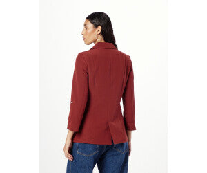 Elegant Women's 3/4 Sleeve Tailored Blazer with Lapel Collar Stretch Fabric