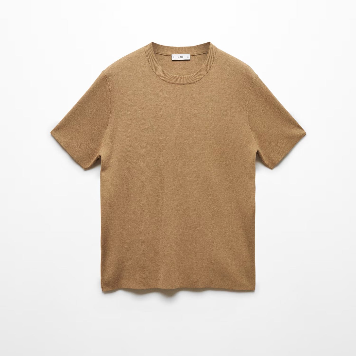 MANGO Men's Cotton Blend Knitted T-Shirt