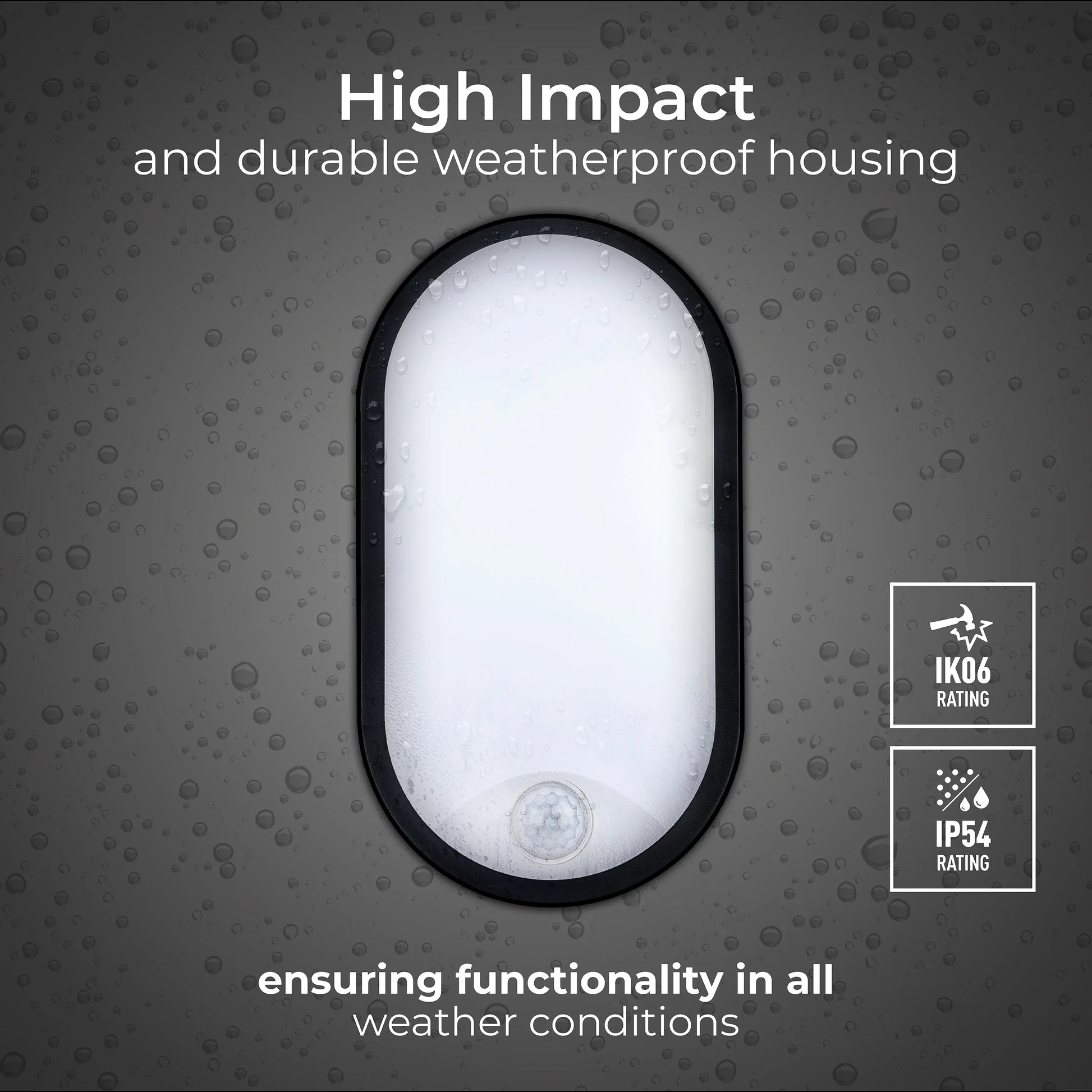 Luceco EBEO10S40-01 Oval LED Exterior Bulkhead, 700lm, 10W, IP54 - Gomix Brands Outlet