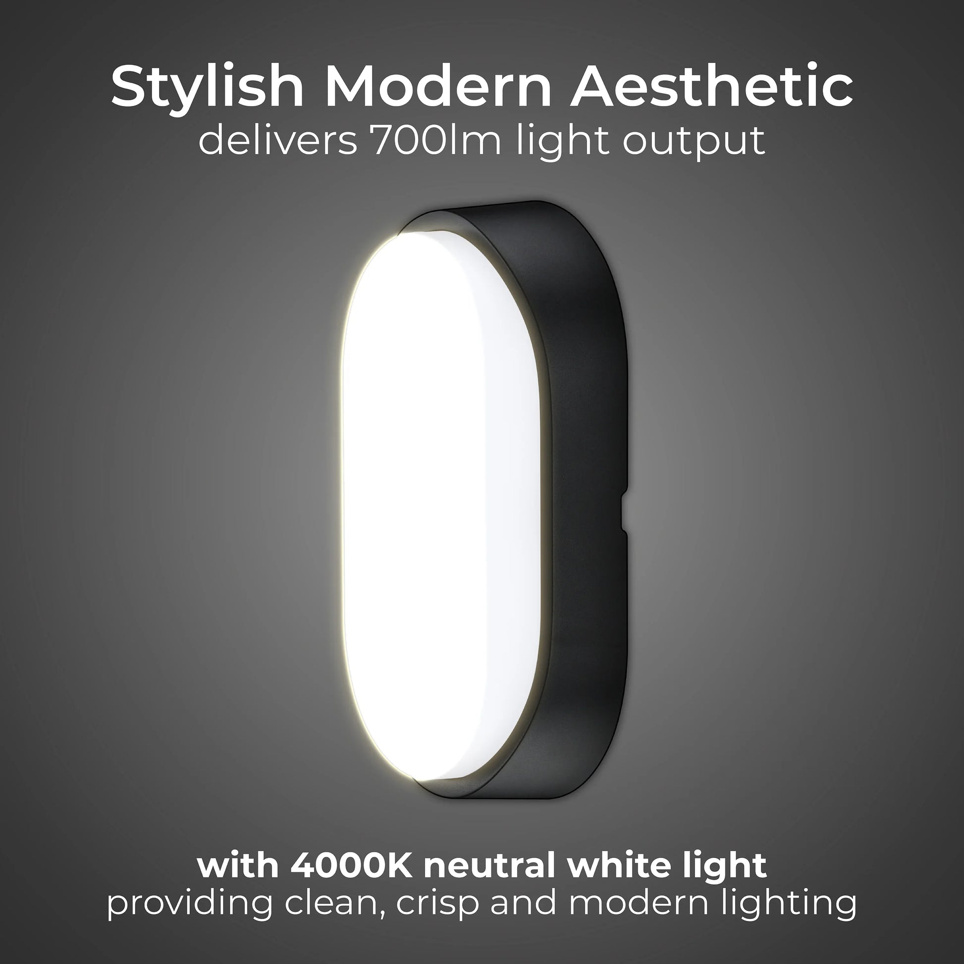 Luceco EBEO10S40-01 Oval LED Exterior Bulkhead, 700lm, 10W, IP54 - Gomix Brands Outlet