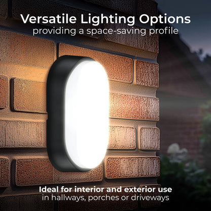 Luceco EBEO10S40-01 Oval LED Exterior Bulkhead, 700lm, 10W, IP54 - Gomix Brands Outlet
