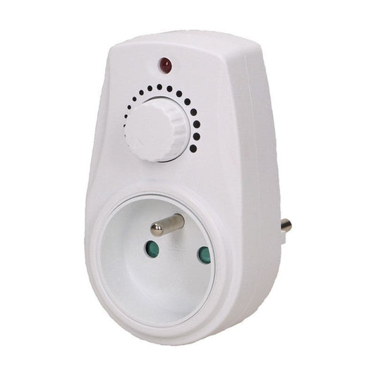 ORNO 280W Plug-in Dimmer: White Adjustable Power Control for Lamps & Fans