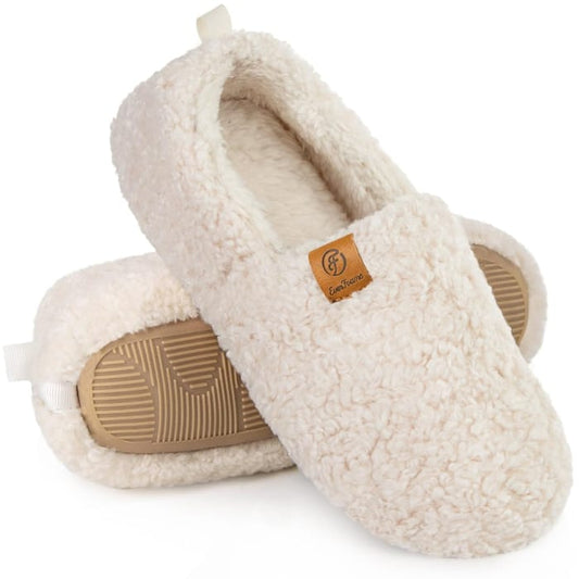 EverFoams Women's Fuzzy Memory Foam Slippers: Plush, Non-Slip, Cozy Indoor Footwear