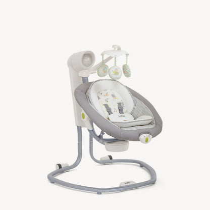 Joie Serina Swivel Multi-Motion Baby Swing - Portable Rocker, Vibration, Lullabies
