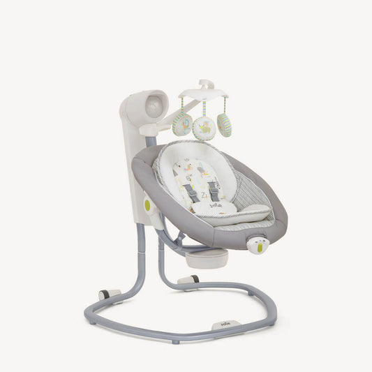 Joie Serina Swivel Multi-Motion Baby Swing - Portable Rocker, Vibration, Lullabies