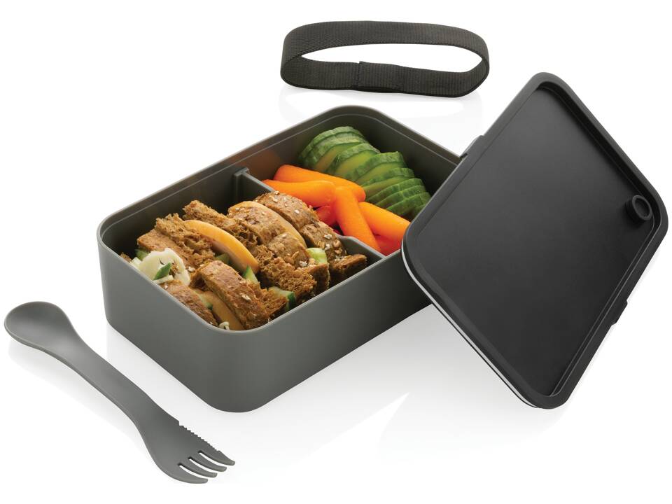 Eco-Friendly GRS Certified Lunch Box with Spork - Microwave & Dishwasher Safe