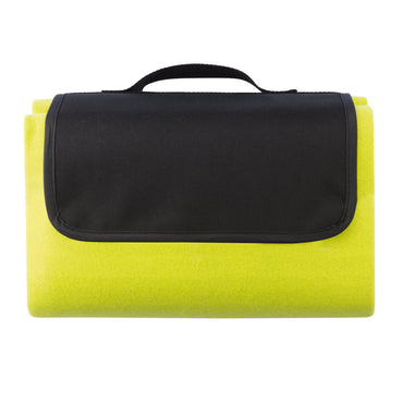Portable Green Fleece Picnic Blanket Waterproof Outdoor Mat for Family Fun