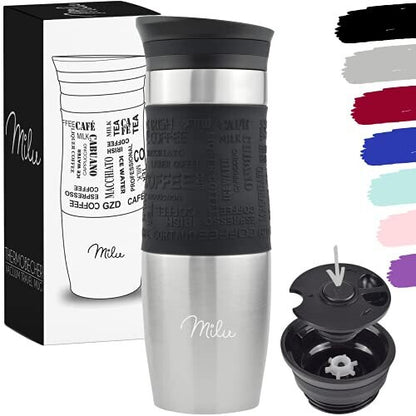 Milu Insulated Mug 450 ml Stainless Steel Travel Coffee Cup Leak-Proof