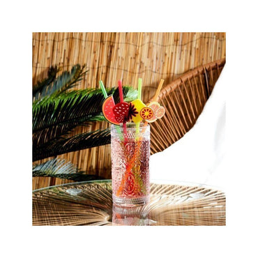 Cook Concept Reusable Straw Set of 4 Colorful Plastic Straws