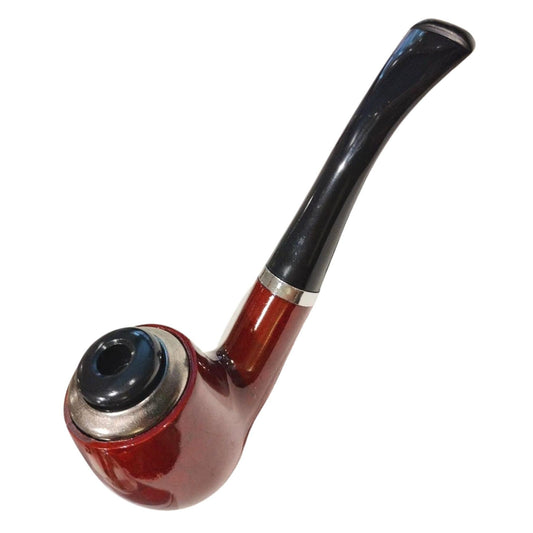 Premium Light Brown Wood Smoking Pipe - Heat Resistant Tobacco Accessory