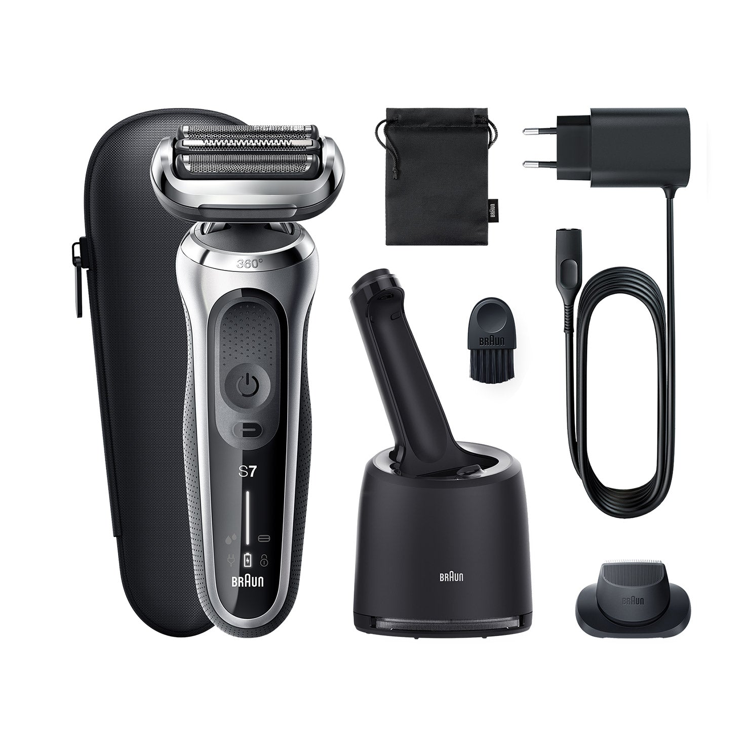 Braun Series 7 71-S7200cc Electric Shaver for Men, Wet & Dry, 360° Flex Head