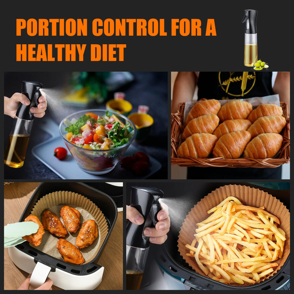 300ML Olive Oil Spray Bottle for Air Fryer Cooking - Fine Mist, BPA-Free Dispenser