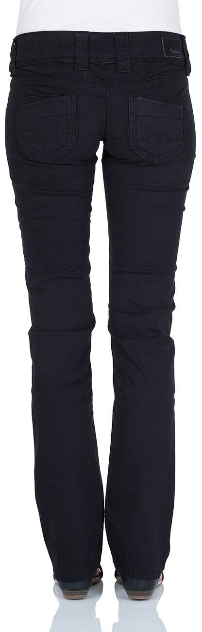 Pepe Jeans Venus Women's Black Straight-Leg Denim Jeans for Everyday Comfort