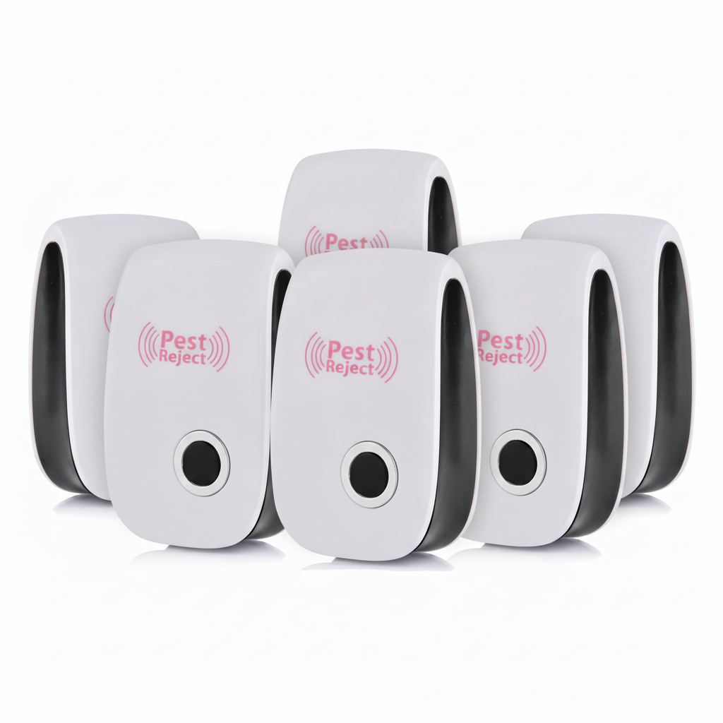 Ultrasonic Pest Repeller for Home and Kitchen - Pack of 6