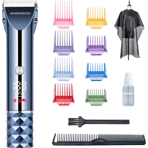 BarberBoss Cordless USB Rechargeable Hair & Beard Trimmer Kit for Men
