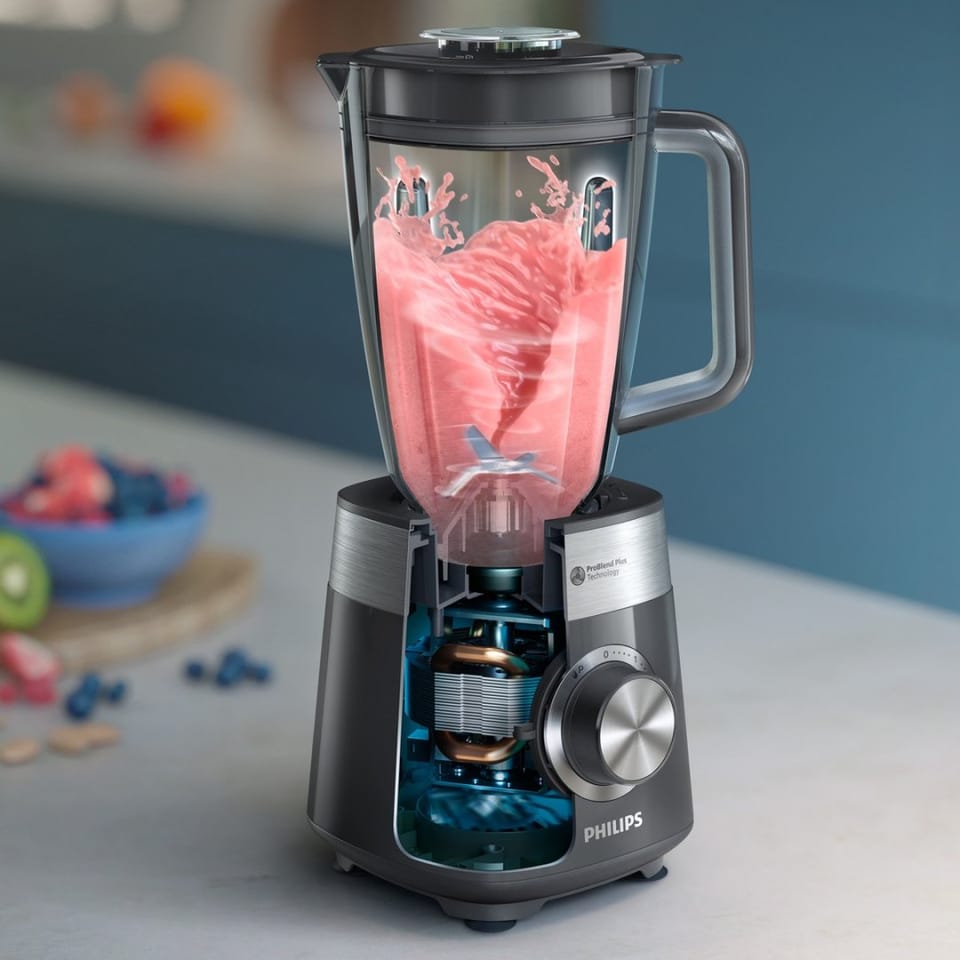 Philips 5000 Series HR3020/20 Blender 2 L Grey Stainless Steel