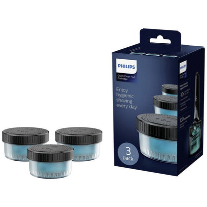 Philips Quick Clean Pod CC13/50 3-Pack Hygienic Shaver Head Cleaning Cartridges