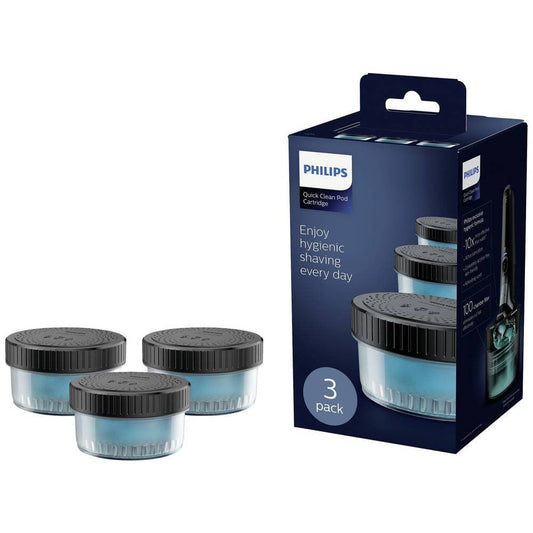 Philips Quick Clean Pod CC13/50 3-Pack Hygienic Shaver Head Cleaning Cartridges
