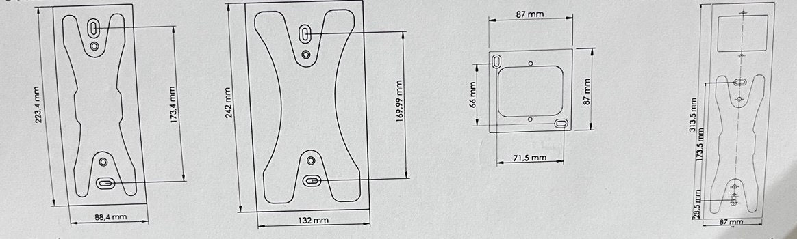 TELEGÄRTNER surface-mounted frame for DoorLine Slim white