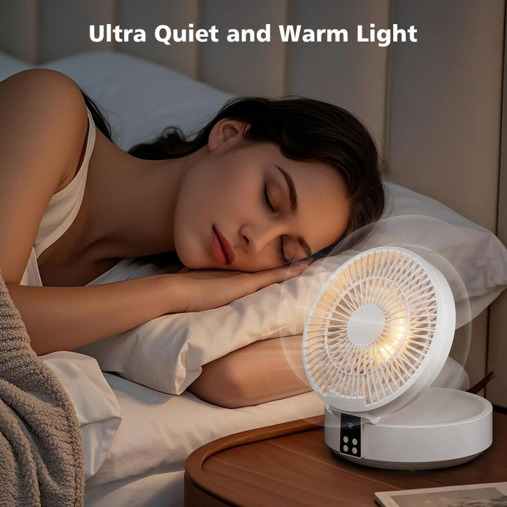 XUEYUWEN USB Rechargeable Oscillating Desk Fan with Remote Control