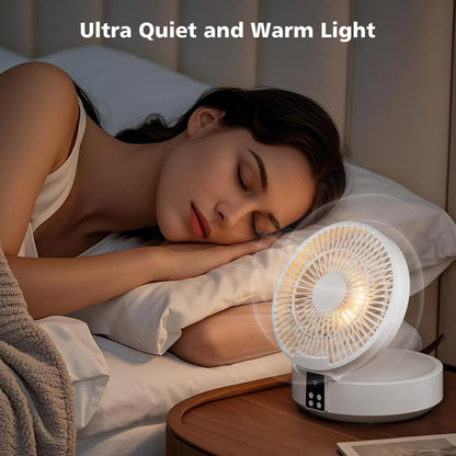XUEYUWEN USB Rechargeable Oscillating Desk Fan with Remote Control