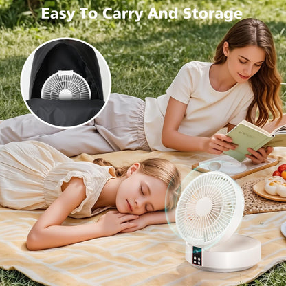 XUEYUWEN USB Rechargeable Oscillating Desk Fan with Remote Control