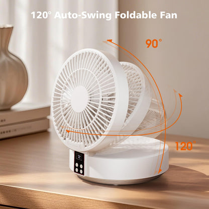 XUEYUWEN USB Rechargeable Oscillating Desk Fan with Remote Control