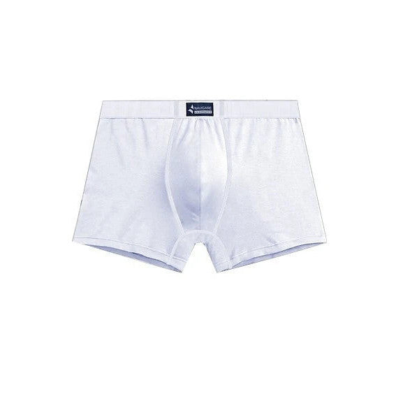 White Men's Boxer Briefs, Soft Cotton Blend, Comfortable Everyday Underwear