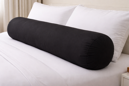 Taupe Cotton Pillowcase for Traversin 45x185 cm