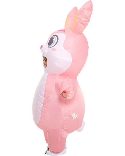 Pink Inflatable Adult Bunny Costume Fun Easter Party Outfit