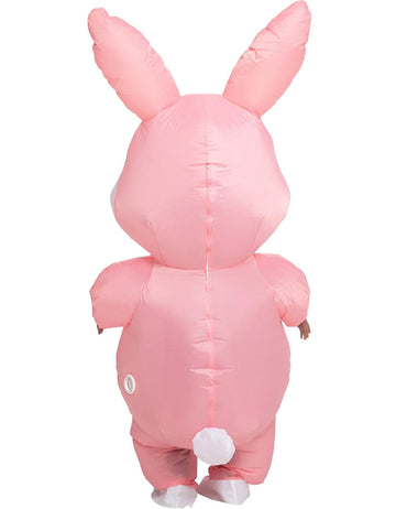 Pink Inflatable Adult Bunny Costume Fun Easter Party Outfit
