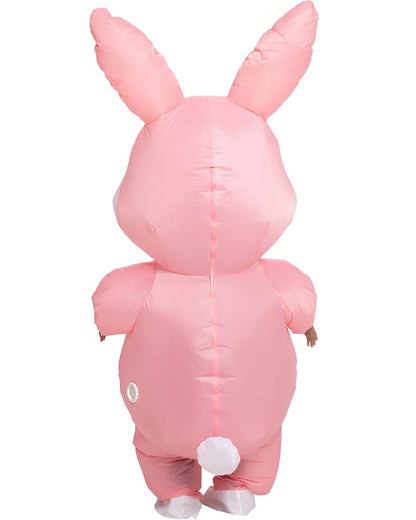 Pink Inflatable Adult Bunny Costume Fun Easter Party Outfit