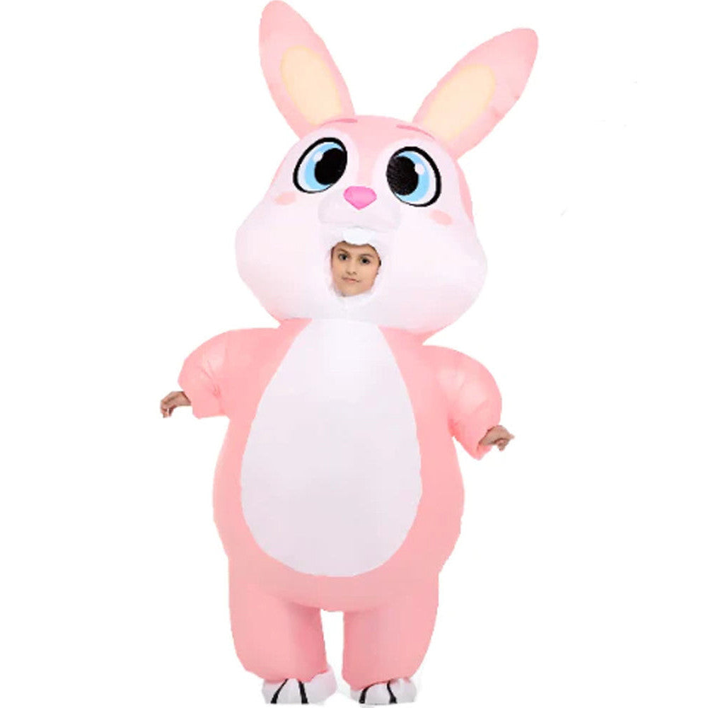 Pink Inflatable Adult Bunny Costume Fun Easter Party Outfit