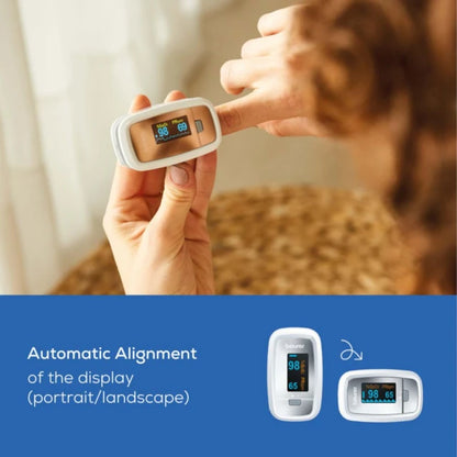 Beurer PO30 Pulse Oximeter – Accurate SpO2 & Heart Rate Monitor for Home & Altitude